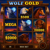 SpinLander - Wolf Gold Slot Game by Pragmatic Play