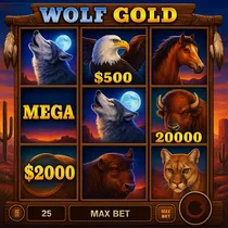 SpinLander - Wolf Gold Slot Game by Pragmatic Play
